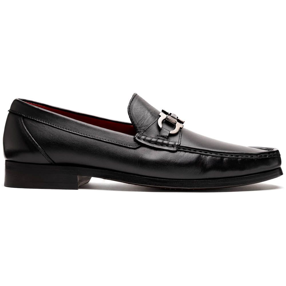 Marco Di Milano Cassarano Black Men's Calfskin Leather Loafers - 10
