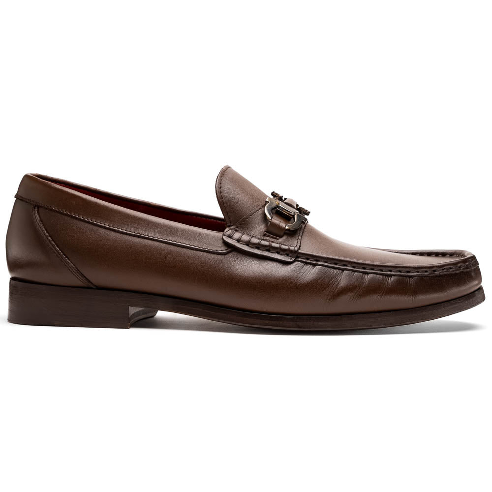 Marco Di Milano Cassarano Brown Men's Calfskin Leather Loafers - 10