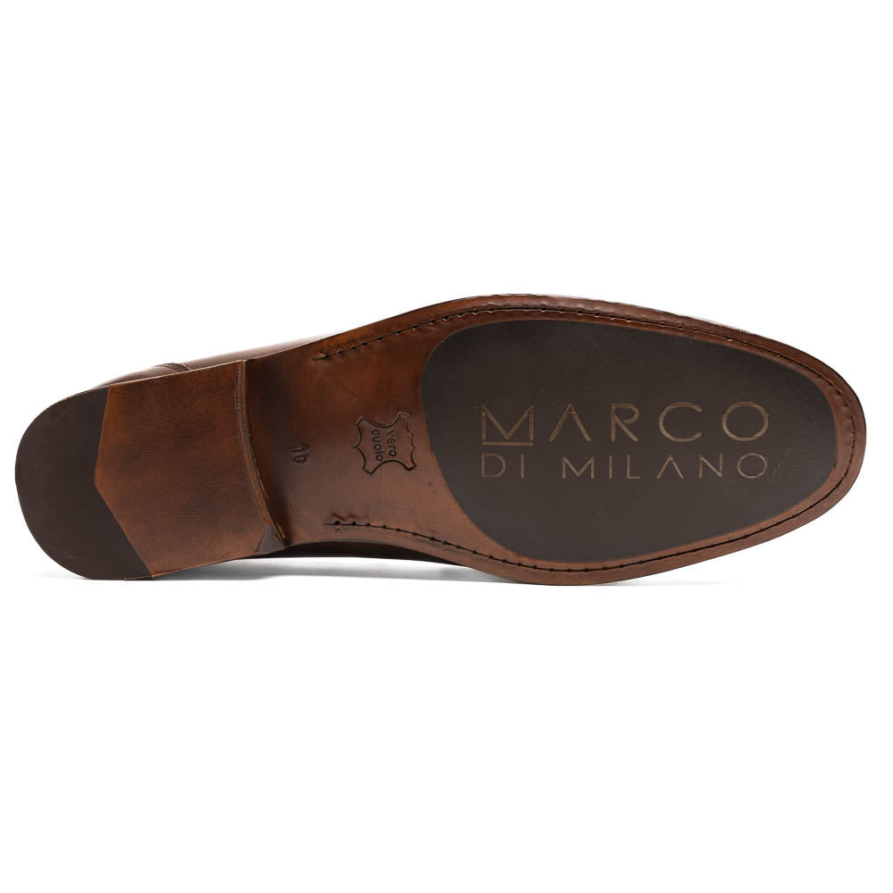 Marco Di Milano Cassarano Brown Men's Calfskin Leather Loafers - 10
