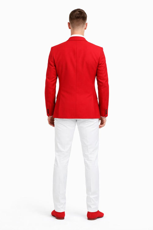 Cheap Priced Suit Mens Christmas Red New Year 2026 Prom Blazer Outfit, Discounted Jacket for Big Sizes with White Shirt and White Pants Affordable Sale