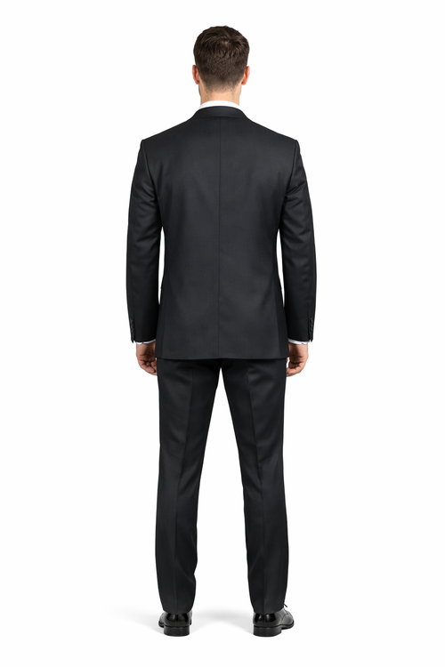 Classic Fit - Charcoal Suit - Three Button Vested Suit - Athletic Fit-New Designer Collection