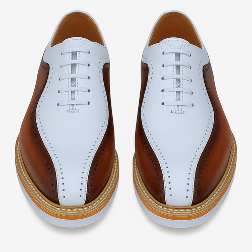 Carrucci Stylish Two-Tone Brogue Oxford