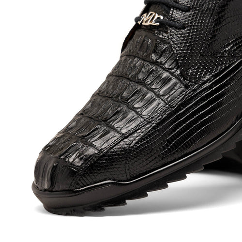 Marco_Di_Milano Crater Black: Luxury Leather Dress Shoe