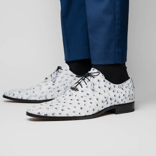 Marco Di Milano Criss Newspaper Leather Loafers