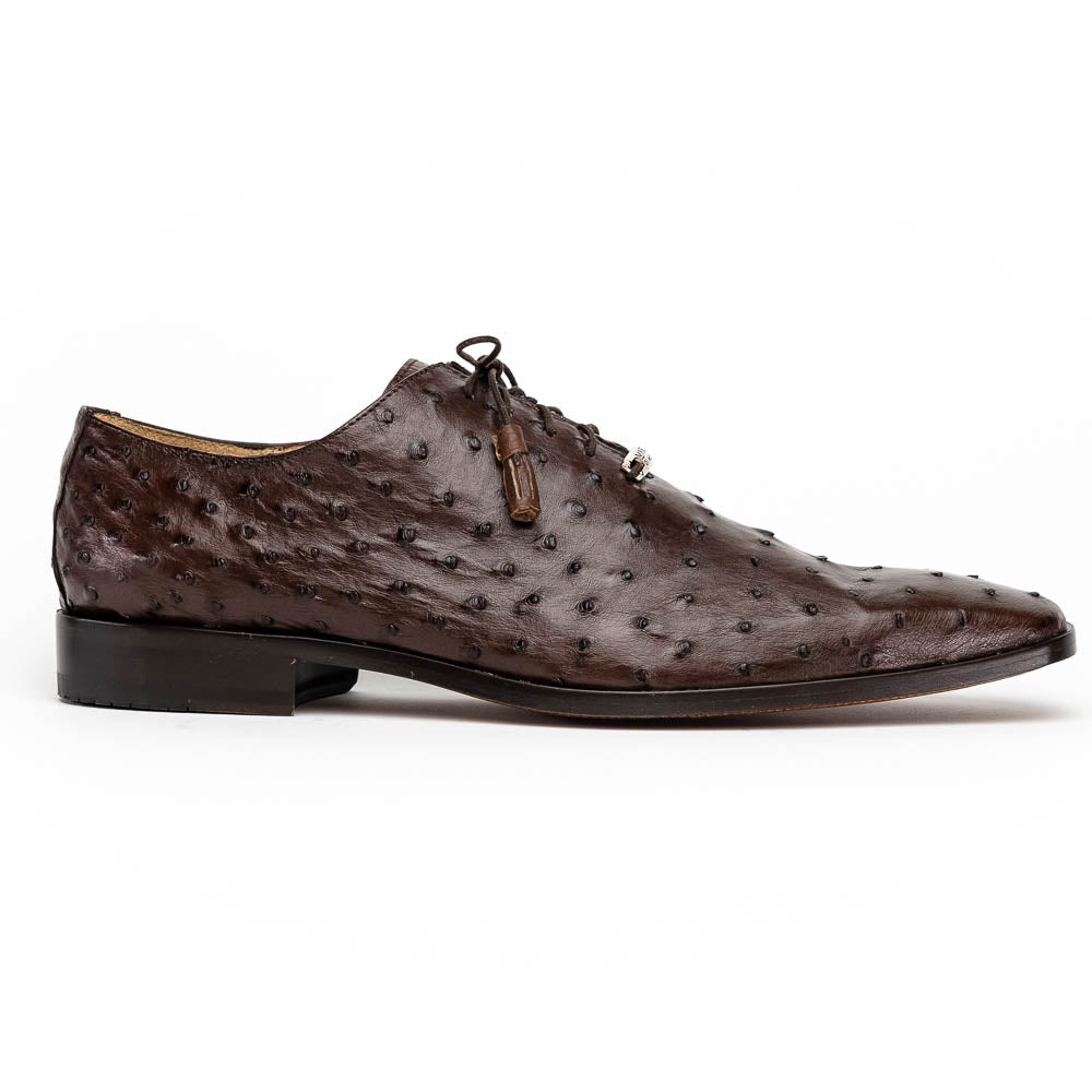Marco Di Milano Criss Brown Ostrich Quill Dress Shoe Oxfords - 8