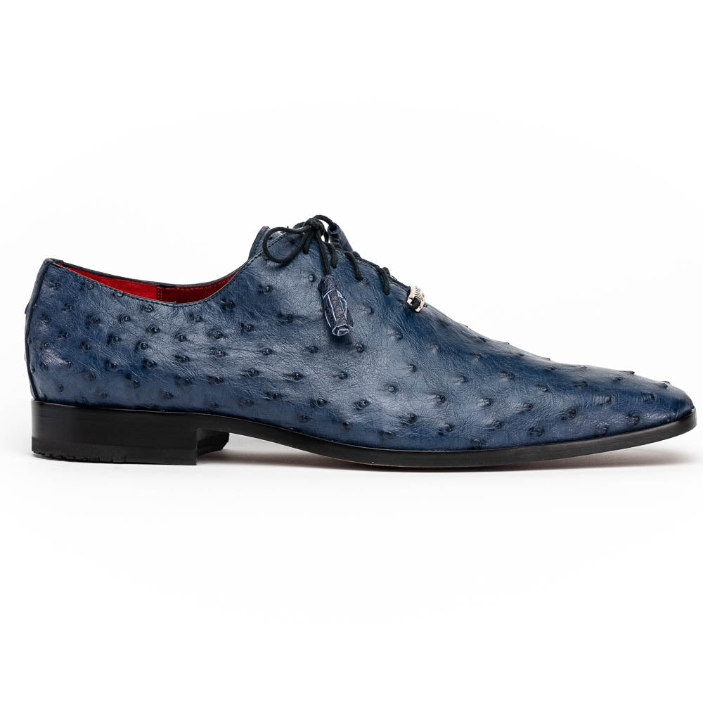 Marco Di Milano Criss Navy Ostrich Quill Dress Shoe Oxfords - 8