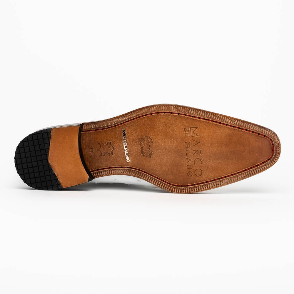 Marco Di Milano Criss White Ostrich Quill Dress Shoe Oxfords - 8