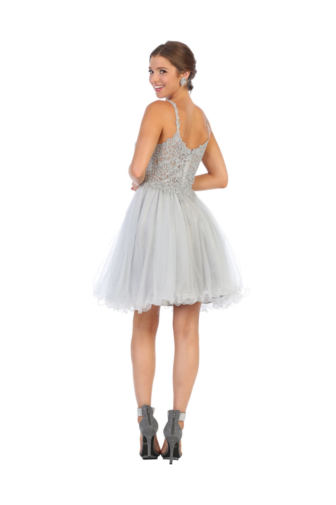 Quince Dama Dresses - Short Quinceanera Dresses in Color Mauve - 8