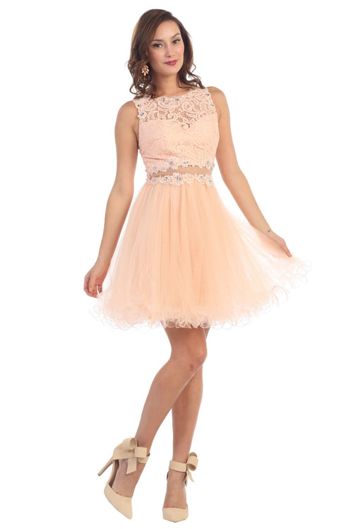 Dama Dresses for Quinceanera in Peach Style MQ1268 Quince Outfit - Peach / 18 - Dress