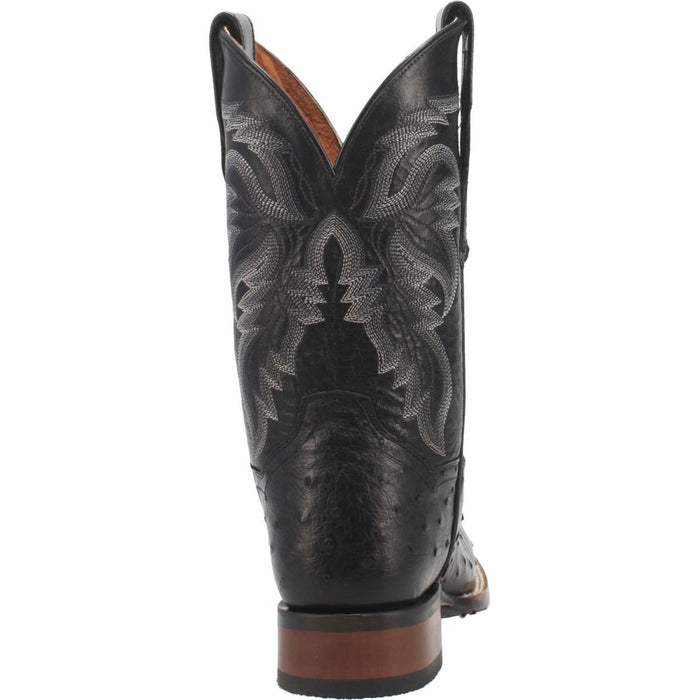 Dan Post Men's Alamosa Full Quill Ostrich Square Toe Boots - Tan - 7D