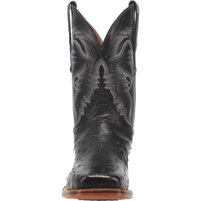 Dan Post Men's Alamosa Full Quill Ostrich Square Toe Boots - Tan - 7D