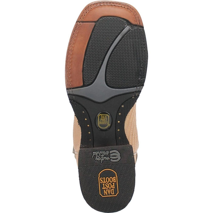 Dan Post Men's Barrett Genuine Lizard Square Toe Boots - Sand - 7D