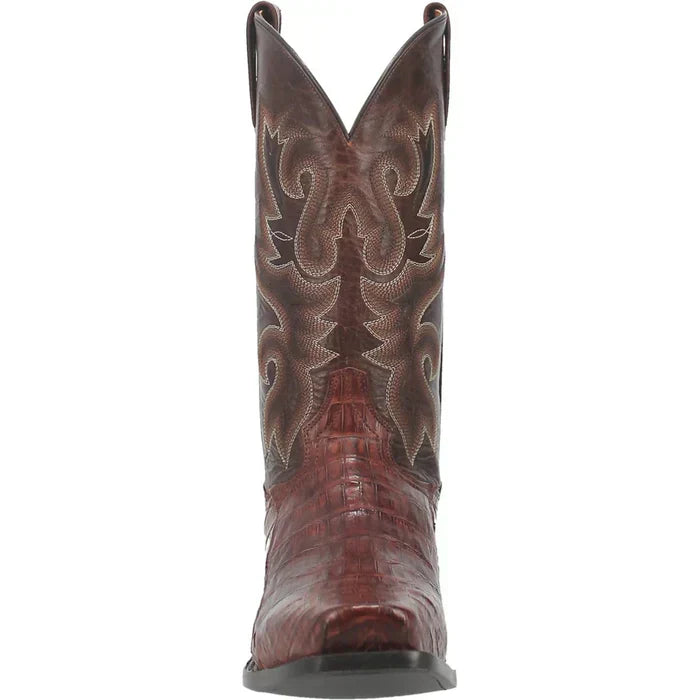 Dan Post Men's Bayou Genuine Caiman Belly Square Toe Boots - Brass - 7D
