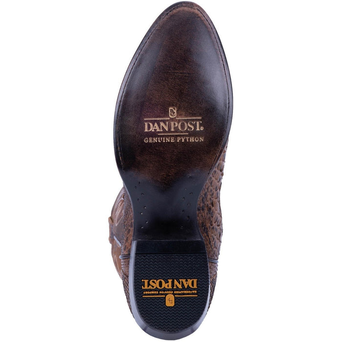 Dan Post Men's Manning Python Snakeskin Round Toe Boots - Bay Apache - 7D