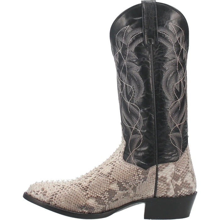Dan Post Men's Manning Python Snakeskin Round Toe Boots - Natural - 7D