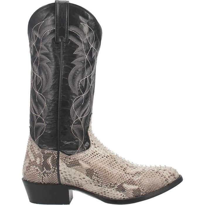 Dan Post Men's Manning Python Snakeskin Round Toe Boots - Natural - 7D