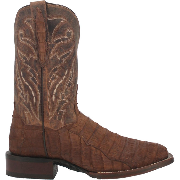 Dan Post Men's Bayou Genuine Caiman Belly Square Toe Boots - Brass - 7D