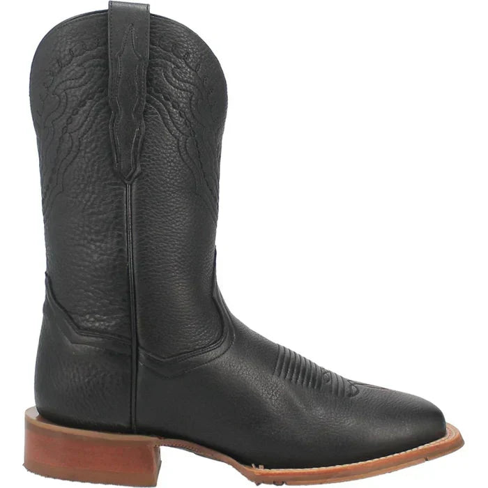 Dan Post Men's Milo Genuine Leather Square Toe Boots - Black - 7D