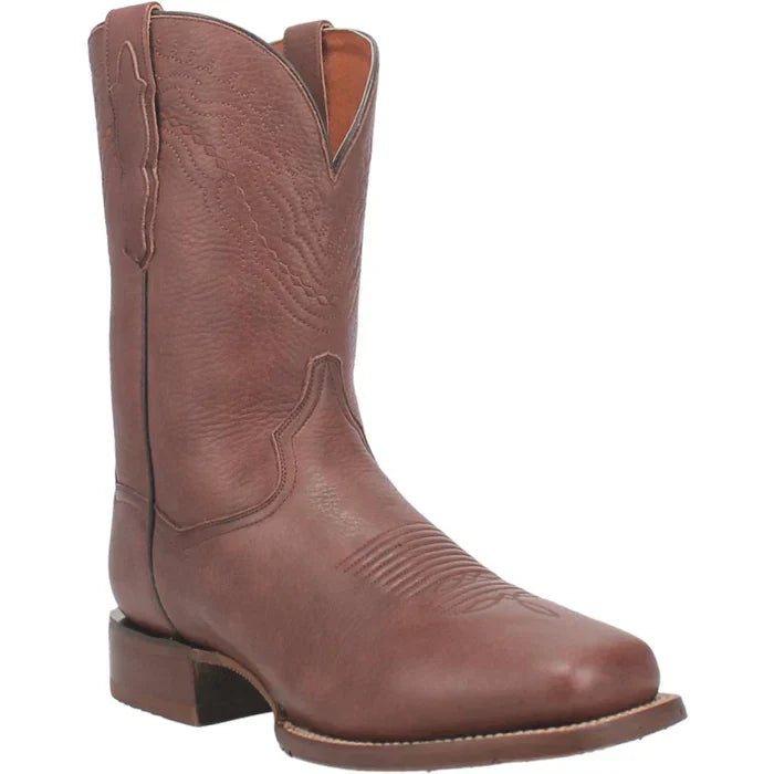 Dan Post Men's Milo Genuine Leather Square Toe Boots - Brown - 7.5D