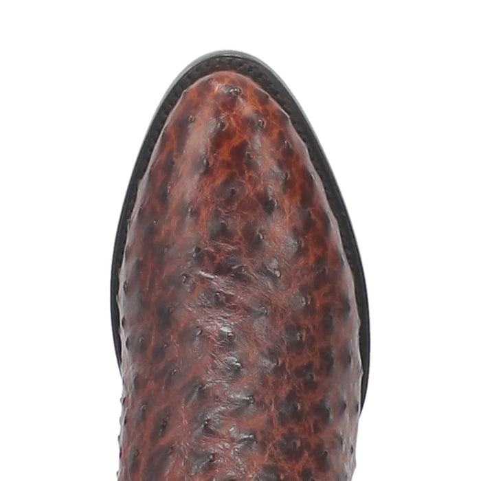 Dan Post Men's Pershing Full Quill Ostrich Round Toe Boots - Brass - 7.5D