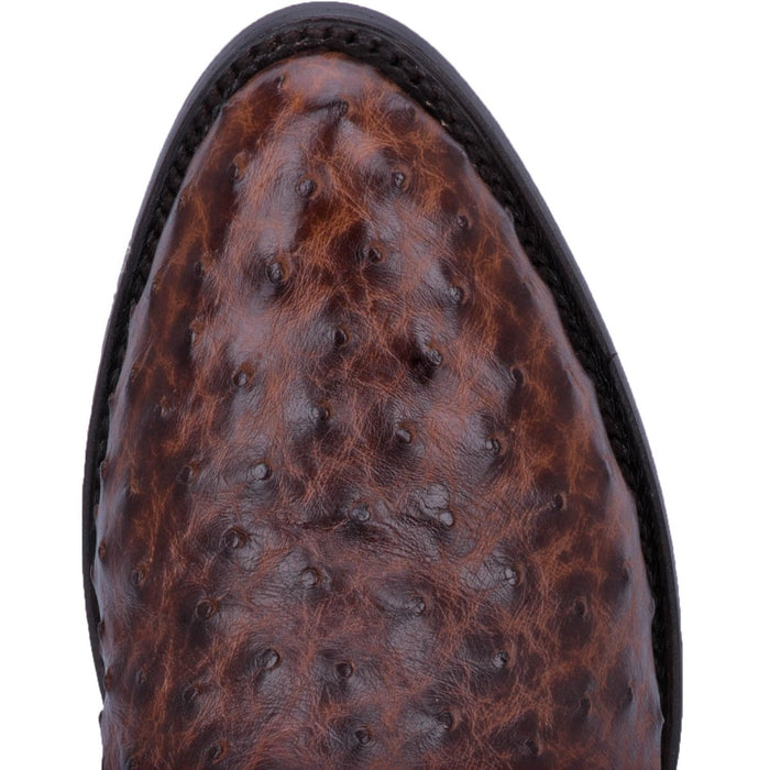 Dan Post Men's Pershing Full Quill Ostrich Round Toe Boots - Brass - 7.5D