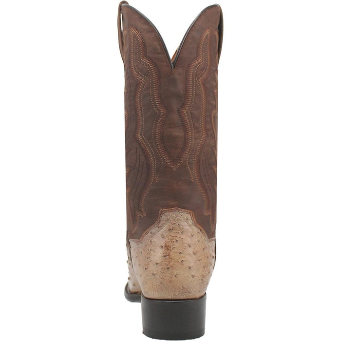 Dan Post Men's Pershing Full Quill Ostrich Round Toe Boots - Brass - 7.5D