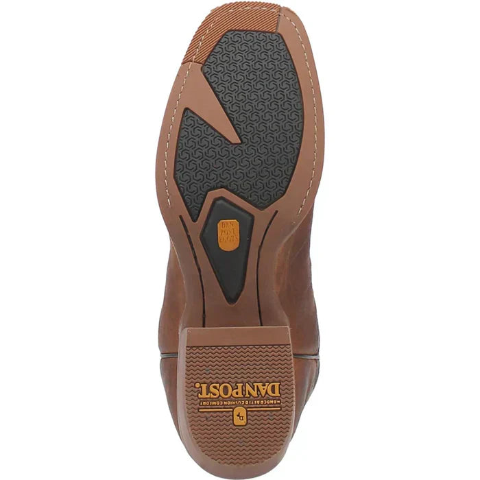 Dan Post Men's Richland Genuine Leather Square Toe Boots - Saddle - 7D