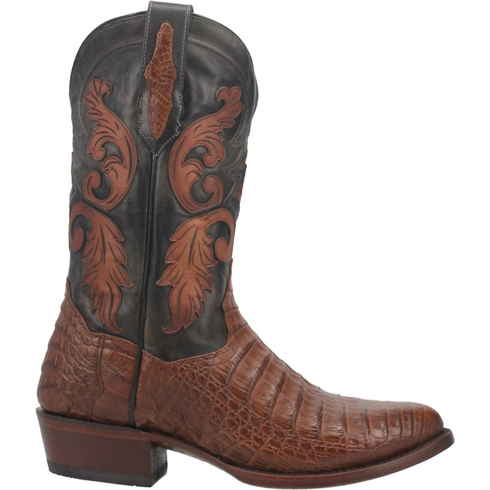 Dan Post Men's Kershaw Full Quill Ostrich Square Toe Boots - Saddle - 7D