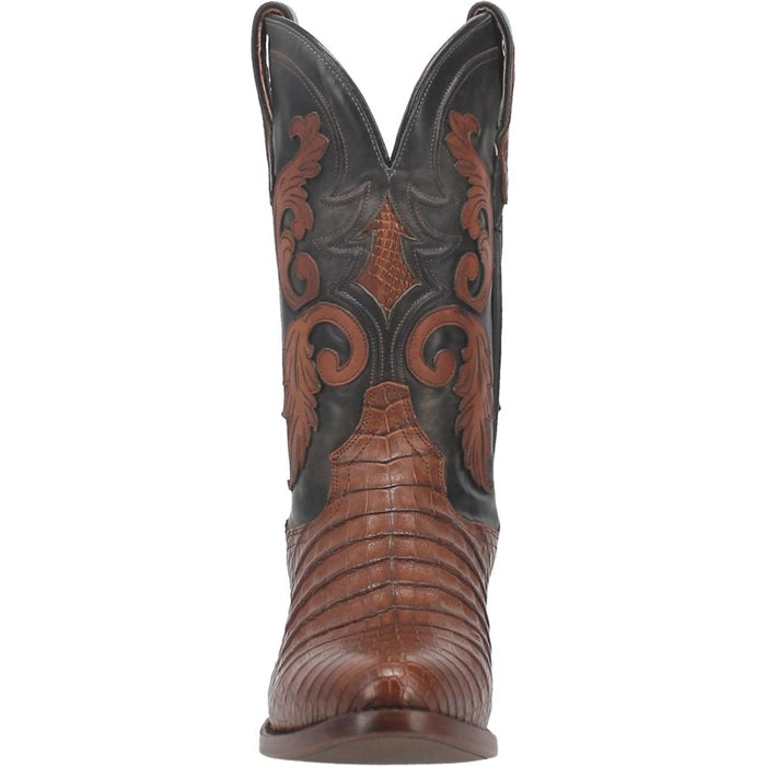 Dan Post Men's Kershaw Full Quill Ostrich Square Toe Boots - Saddle - 7D