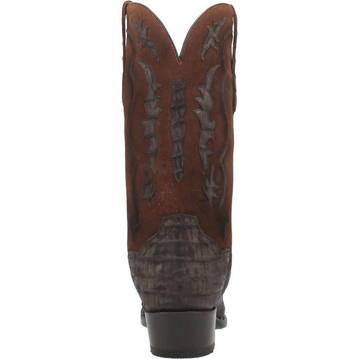 Dan Post Men's Kingsly Genuine Caiman Belly Square Toe Boots - Bay Apache - 7D