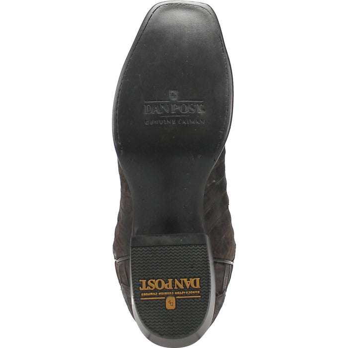 Dan Post Men's Kingsly Genuine Caiman Belly Square Toe Boots - Bay Apache - 7D