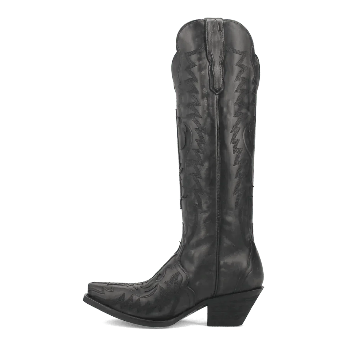 Dan Post Women's Hallie Snip Toe Leather Tall Boots - Black - Black