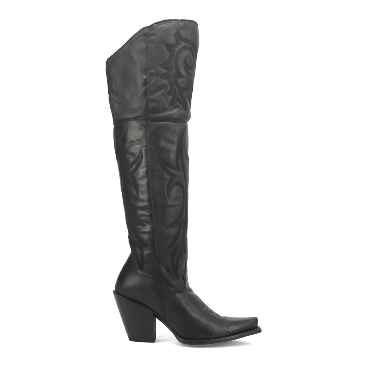 Dan Post Women's Jilted Snip Toe Leather Tall Boots - Black - Black