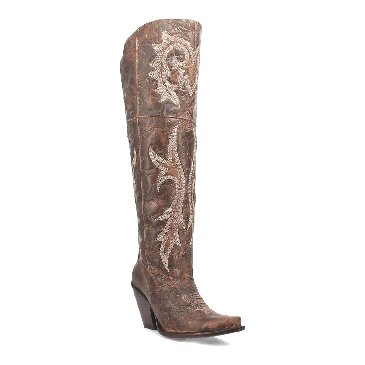 Dan Post Women's Jilted Snip Toe Leather Tall Boots - Brown - Brown