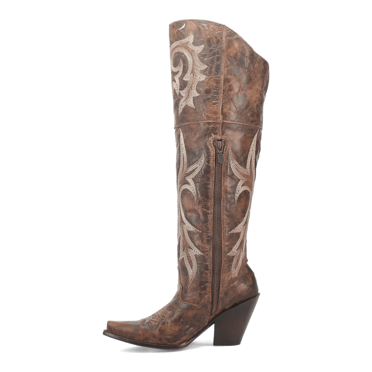 Dan Post Women's Jilted Snip Toe Leather Tall Boots - Brown - Brown