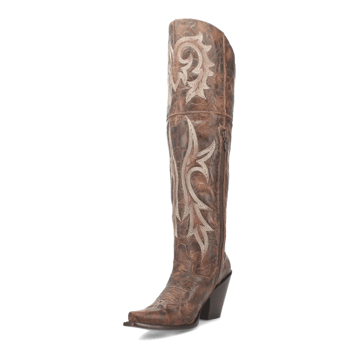 Dan Post Women's Jilted Snip Toe Leather Tall Boots - Brown - Brown