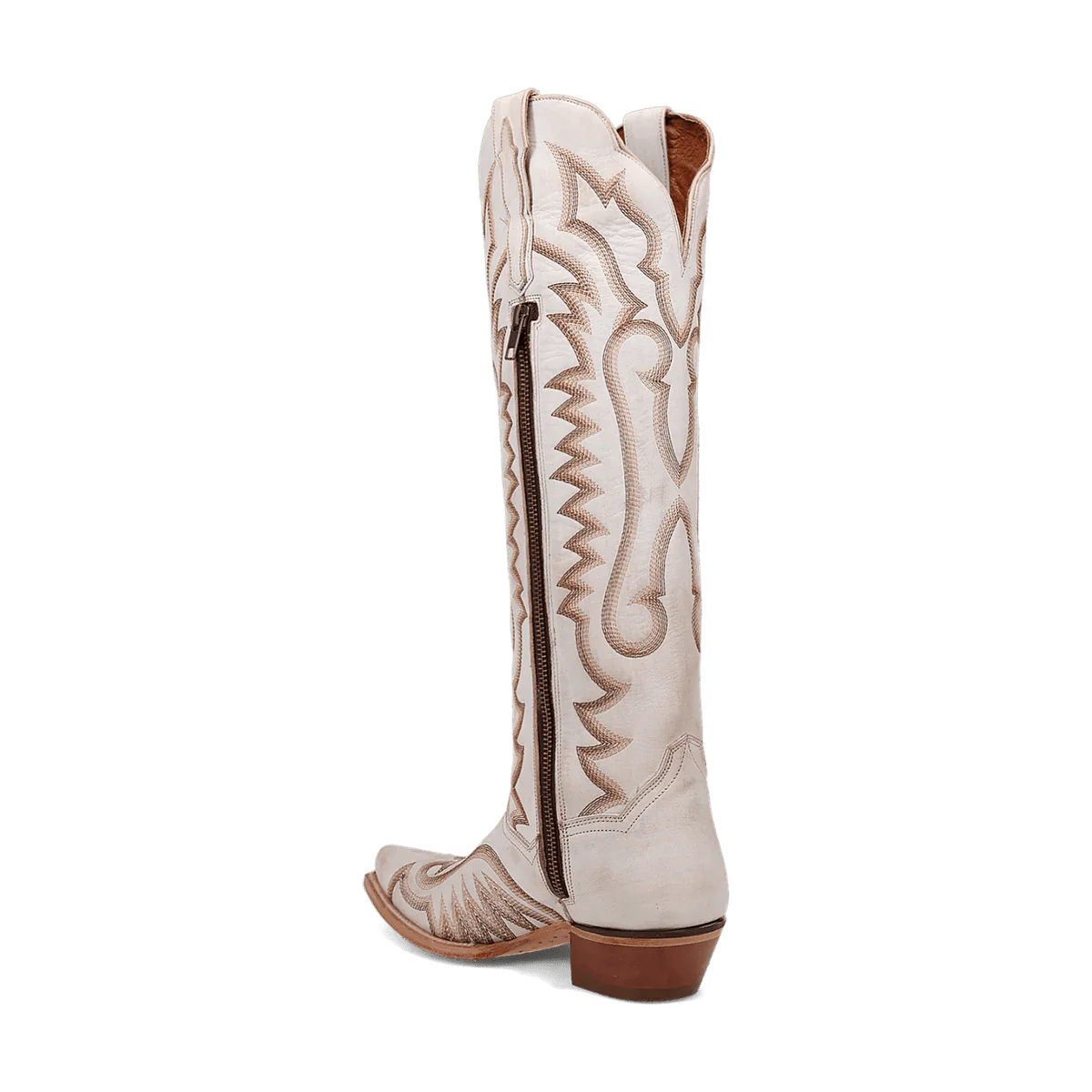 Dan Post Women's Josie Snip Toe Leather Tall Boots - White - White