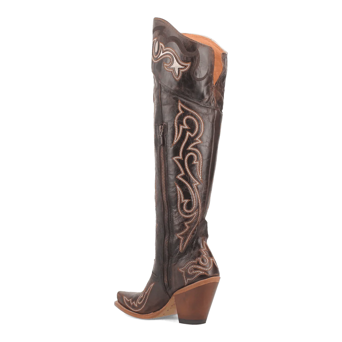 Dan Post Women's Kommotion Snip Toe Leather Tall Boots - Chocolate - Chocolate