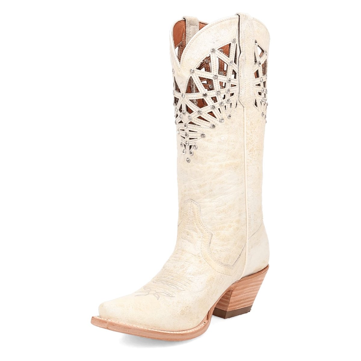 Dan Post Women's Miley Snip Toe Leather Boots - Bone DP7018 - 6M