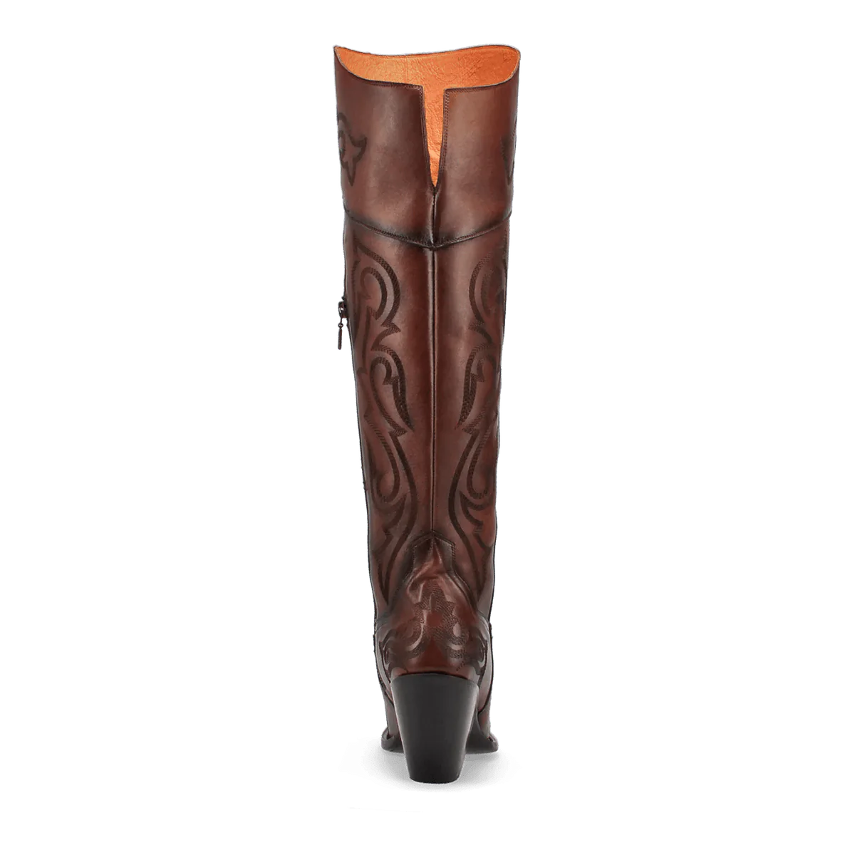 Dan Post Women's Seductress Snip Toe Leather Tall Boots - Chestnut - Chestnut