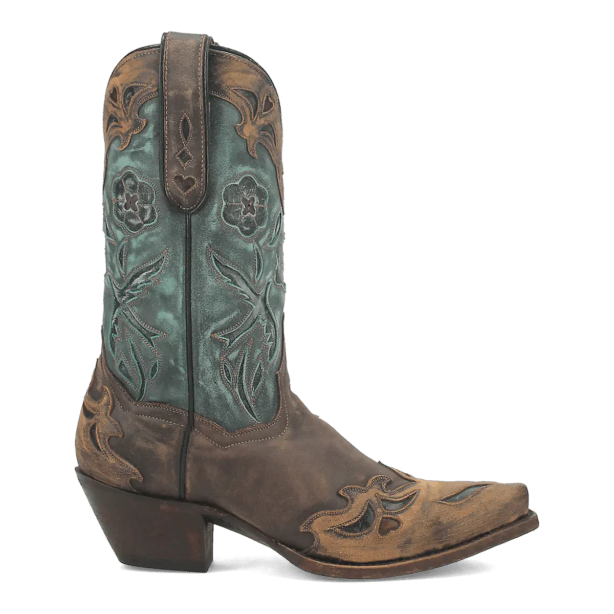 Dan Post Women's Vintage Bluebird Snip Toe Leather Boots - Chocolate - Chocolate