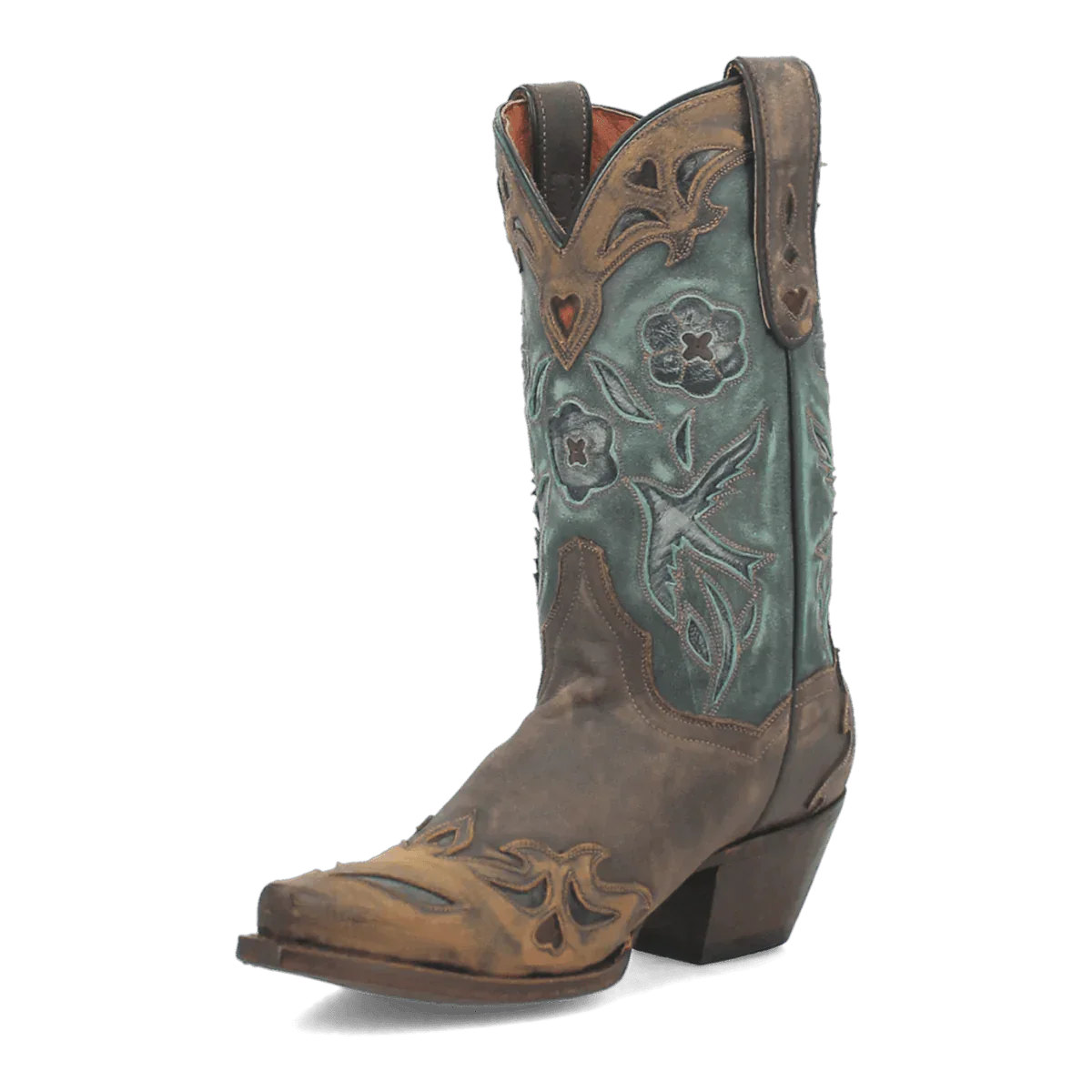 Dan Post Women's Vintage Bluebird Snip Toe Leather Boots - Chocolate - Chocolate
