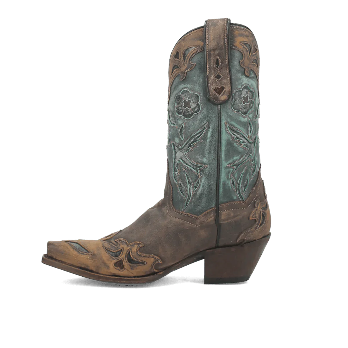 Dan Post Women's Vintage Bluebird Snip Toe Leather Boots - Chocolate - Chocolate