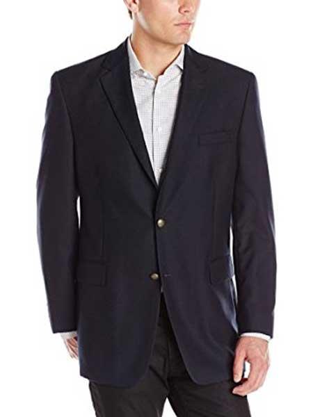 "Wholesale Mens Jackets - Wholesale Blazer - "Black 2 Button Blazer