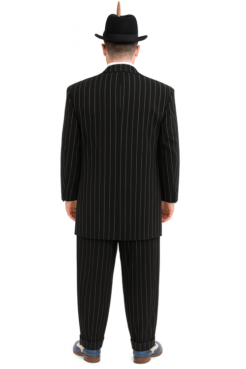 Dark Navy Blue Pinstripe Zoot Suit - Gangster Suit - 1920 Suit-New Designer Collection