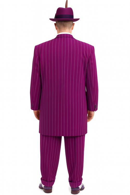 Dark Navy Blue Pinstripe Zoot Suit - Gangster Suit - 1920 Suit-New Designer Collection