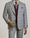 Steve Harvey Suits - Gray Suit - Designer Brand Two Button Suit No Pleated Pants Modern Fit