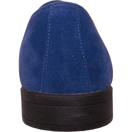 "Vegan Suede Men's Loafer Dress Shoe - Royal Blue for Wedding & Prom 2026"