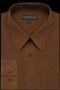 Brown Men's Regular Fit Dress Shirt - Basic Style