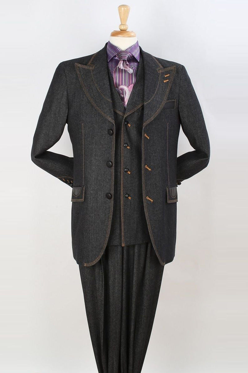 Exclusive Stunning Available In 3 Button Style Jacket 3 Piece Vested Wide Leg Pant main image 0